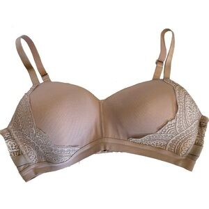 38DD Adore Me Wireless Padded Nude Tan Lace Bra